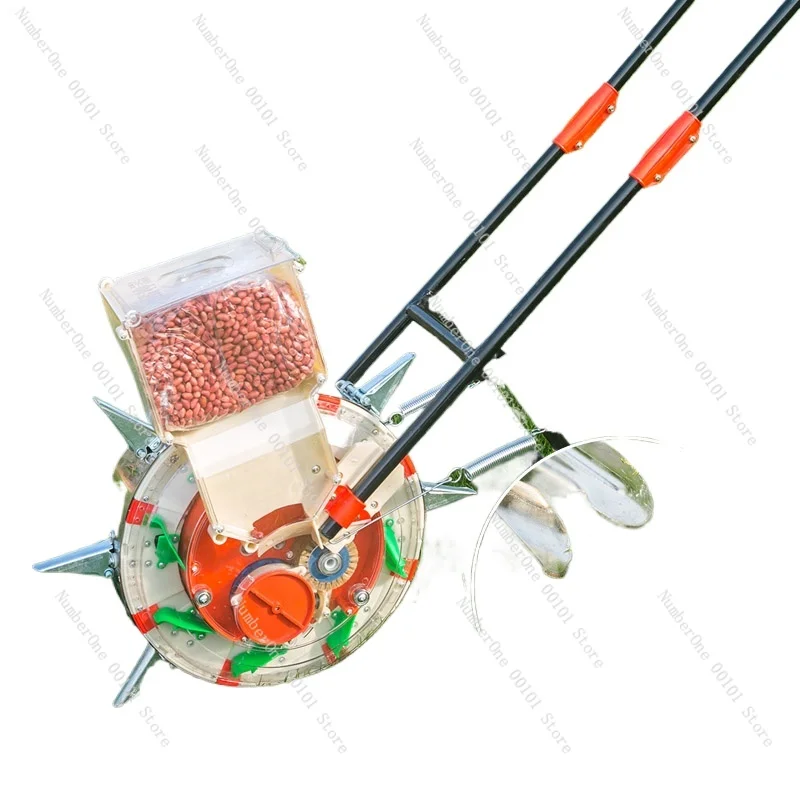 

Multi-function hand-push seeder, corn, cotton, soybean peanut planter, film-pressing machine, seed planting tool