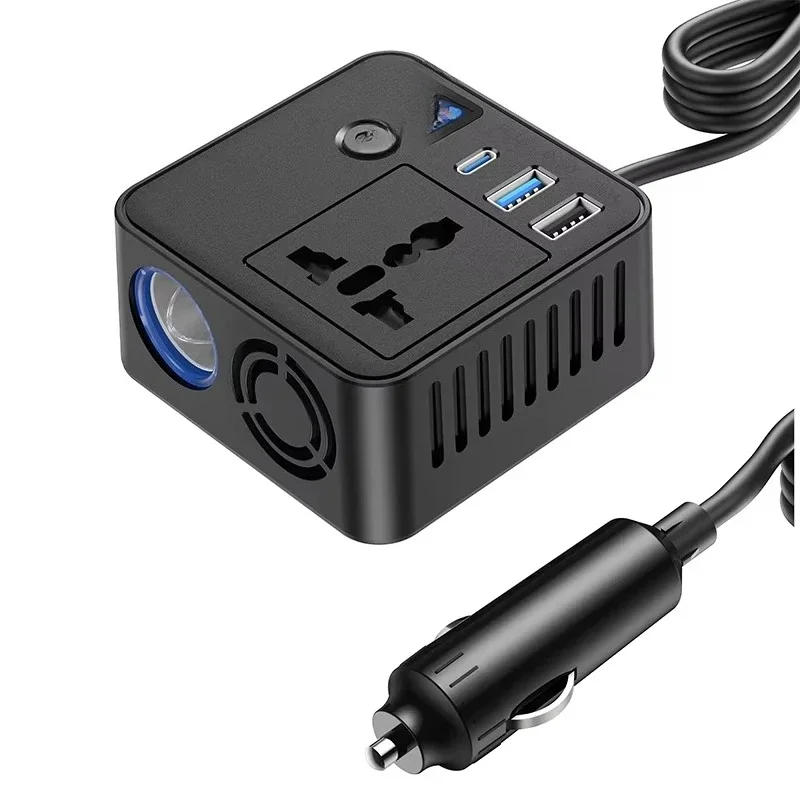 

200W Automotive AC Power Inverter 12v to 220V Automotive Converter 3.0 Fast Charging Port Automotive Charger Adapter