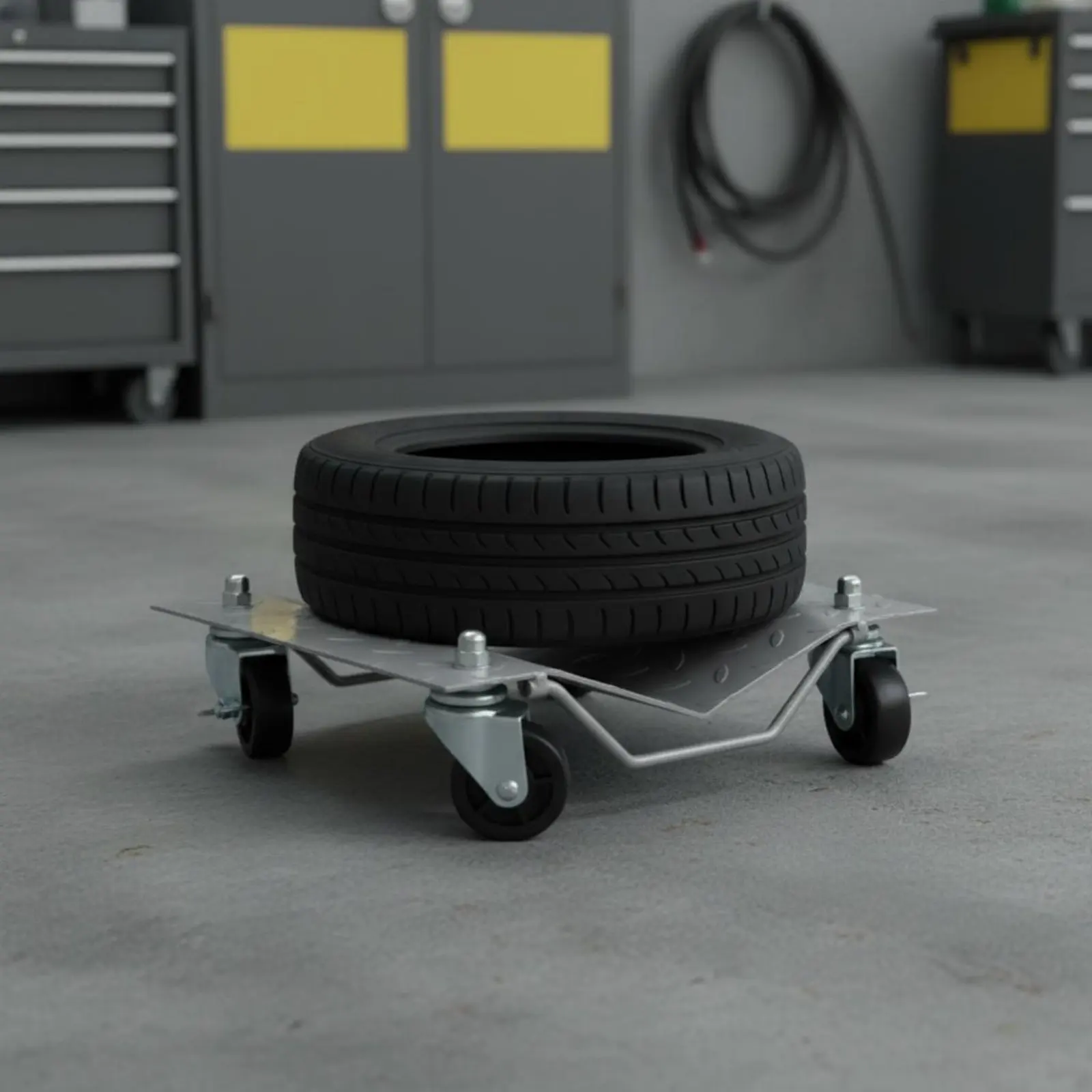 

Car Wheel Wheeled Plate Wear Resistant Vehicle Moving Wheeled Plate Tire Mover Sturdy Duty Garage Equipment Caster Wheels