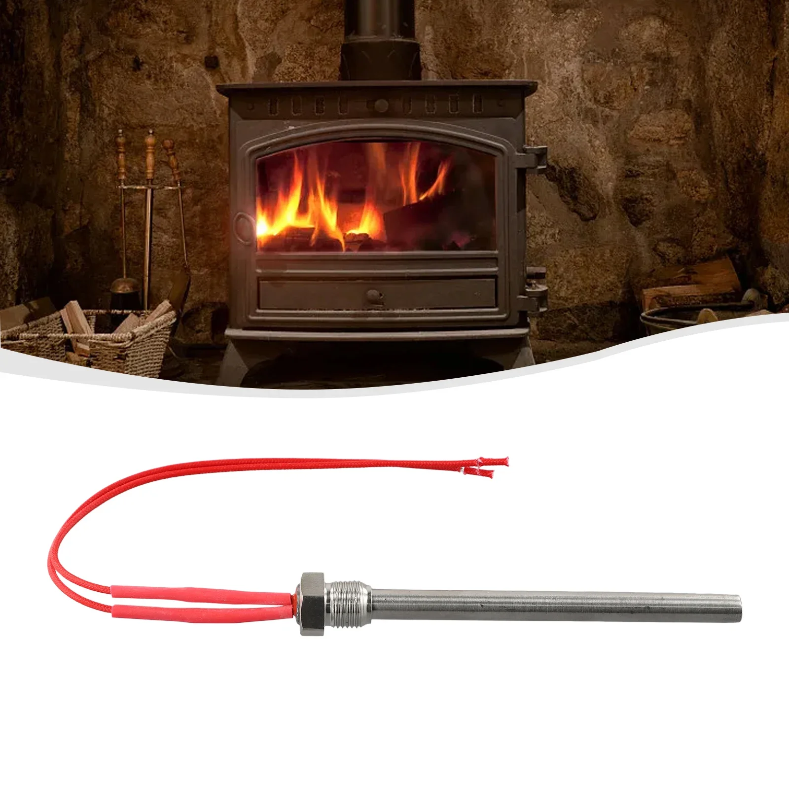 300W / 350W 220V Kuchenka do kominka Pręt grzewczy Lgniter Hot Rod Rura grzewcza na pellet drzewny Części do pieca kominkowego Zima