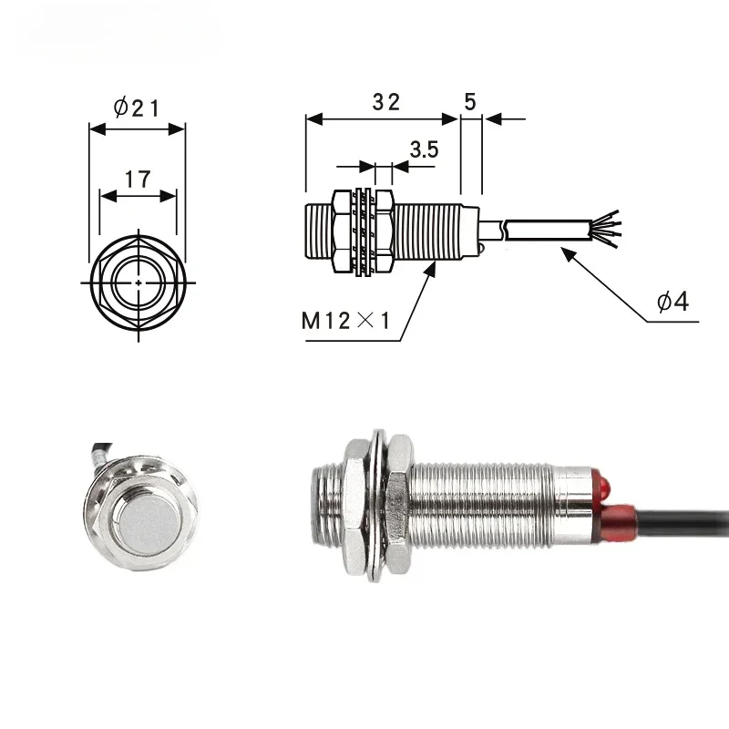 JDM11-6H 6 Digit Electronic Digital Counter Display Hall Sensor Proximity Switch NPN AC36V DC12V 24V