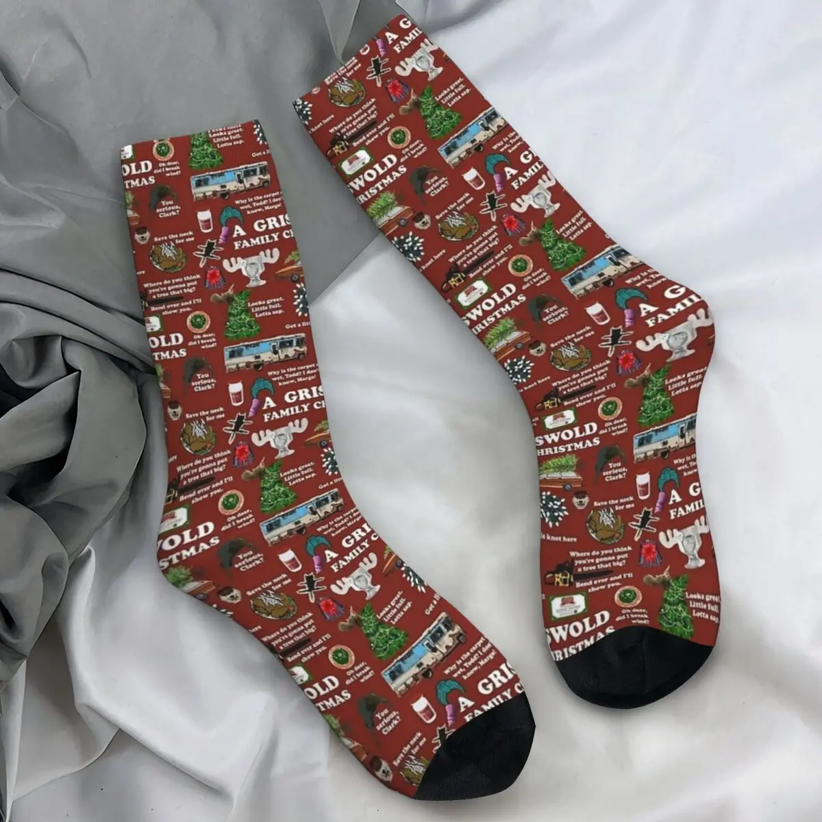 National Lampoons Christmas Vacation Stockings Couple American Christmas Comedy Film Socks Winter Skateboard Anti Skid Socks