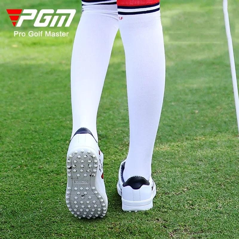 PGM sepatu golf wanita, sepatu tahan air gaya Korea sepatu putih serbaguna, lembut dan bernapas