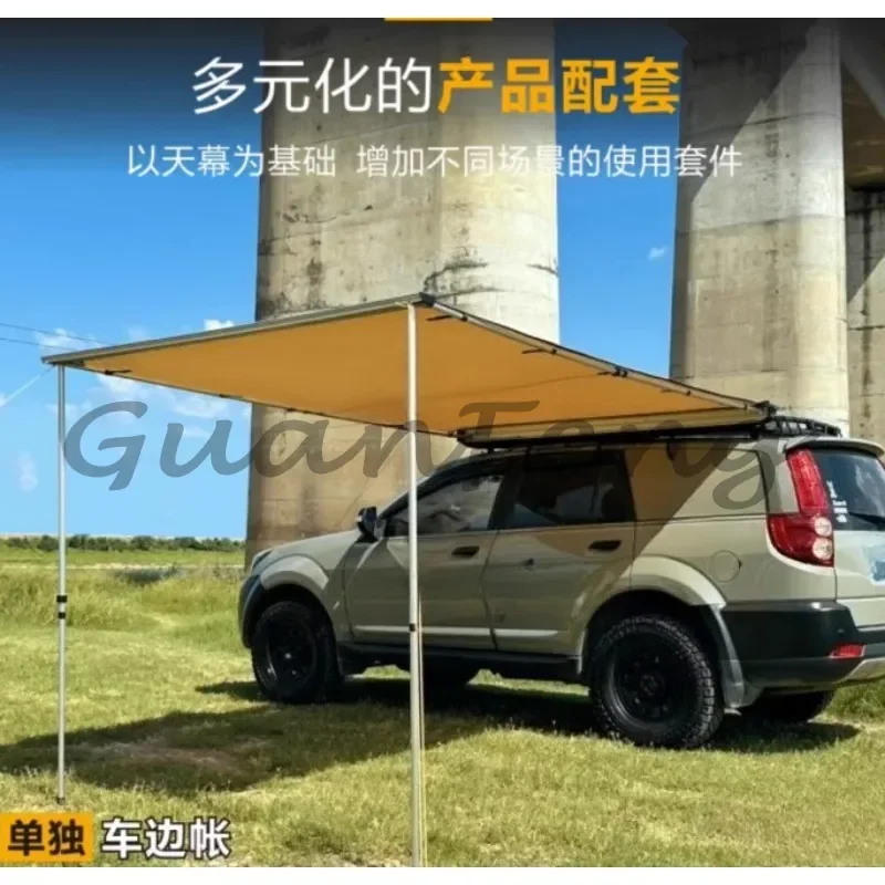 All black PU coated outdoor car awning