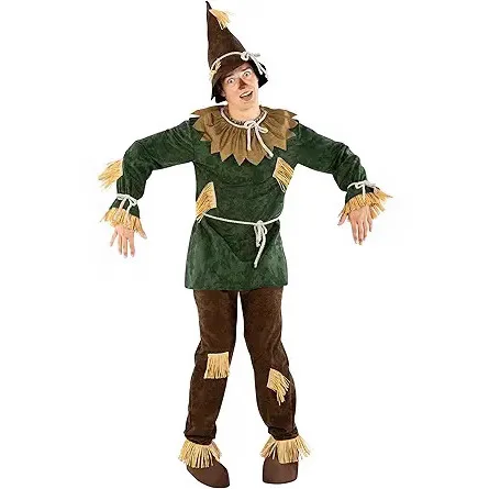 

Adult Classic Patchwork Scarecrow Costume Halloween Costumes For Men Carnival Scare Party Purim Fancy Dress Plus Size