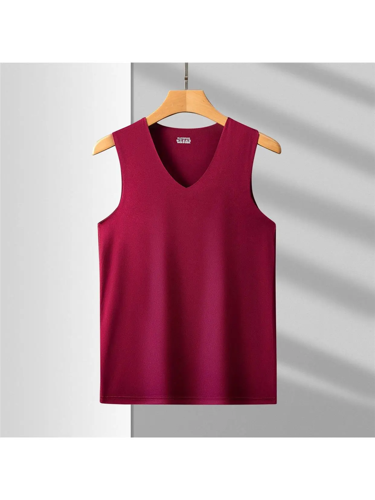 

Men's Ice Silk Sl round Ne Vest Slim Fit Qui Dry Fitn Sport Base Layer Elastic T-irt Ultra Slim Modern Sle