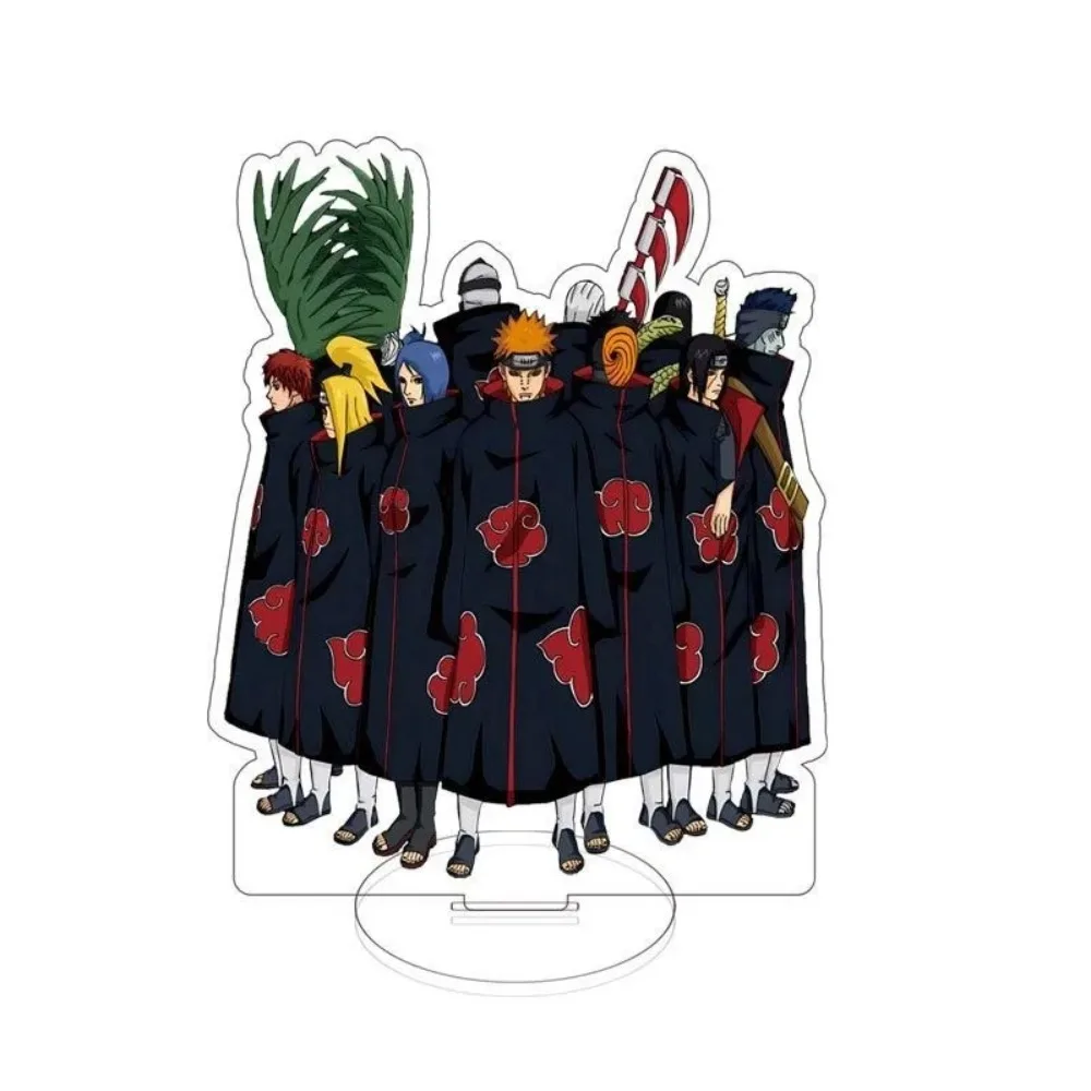 Diy personalizado Naruto Uzumaki figura de Anime espectáculo de rol soporte acrílico transparente modelo creativo adorno de escritorio de dibujos animados regalos de vacaciones