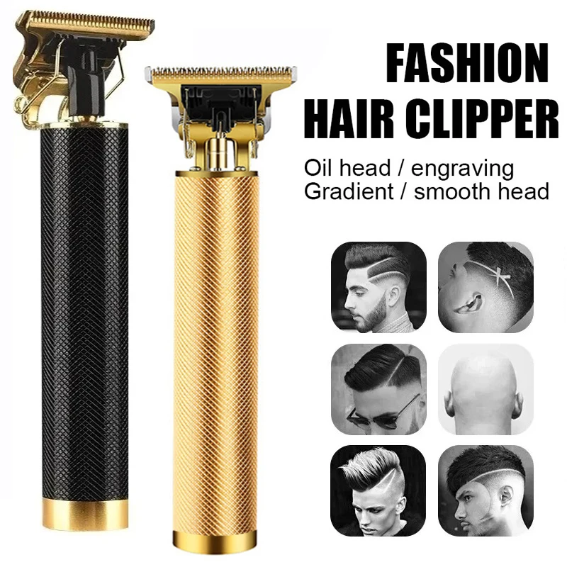 Vintage T9 Hair Trimmer USB Hair Clipper Rechargeable Hair Cutting Machine Cordless Men Beard Shavers Body Hair Shaver