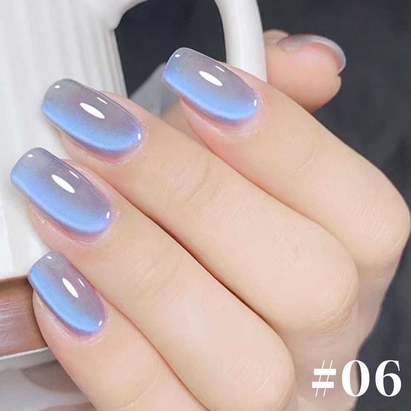 1-9PCS 12ML 블루 눈물 고양이 눈 젤 매니큐어 2025 인기있는 보라색 녹색 파란색 유리 구슬 네일 아트 용품