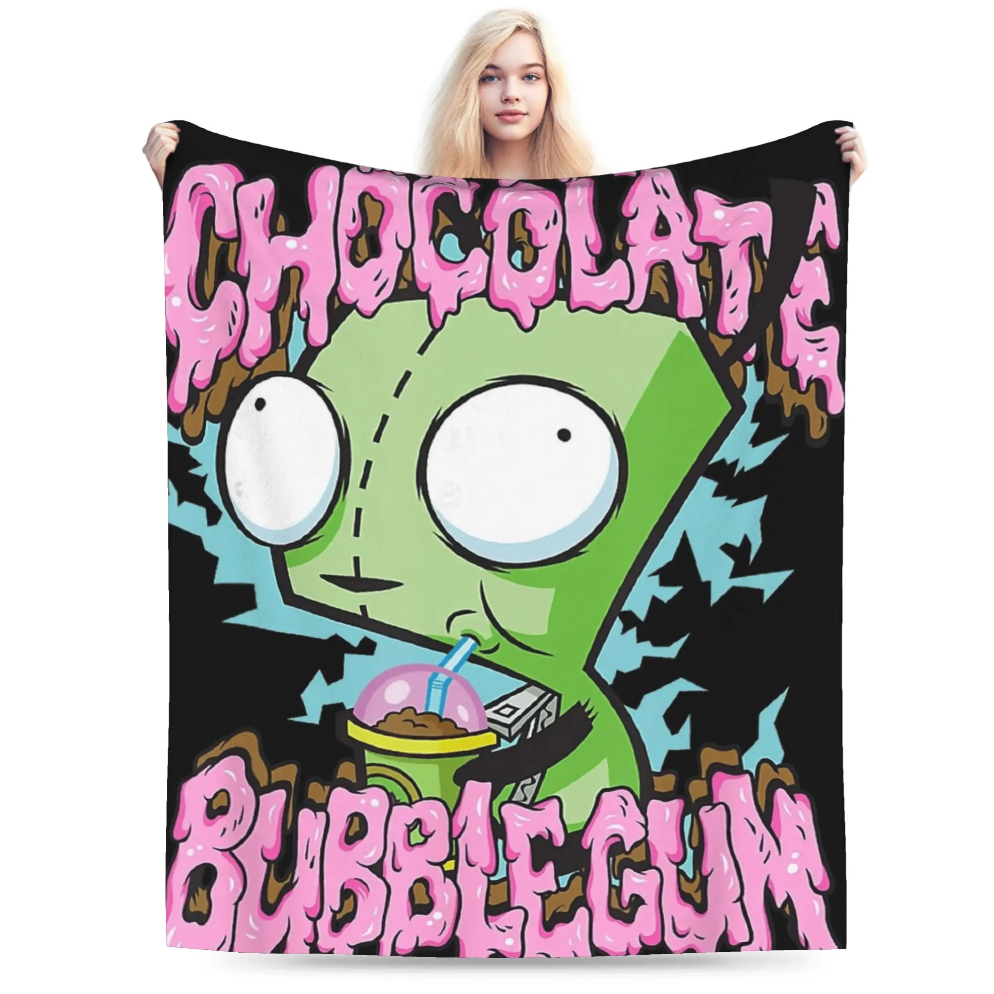 Invaders Zims  Blanket  Warm Soft Funny Plush Throw Blanket For Girls Boys Home Decor Flannel Bedspread Bed Cover