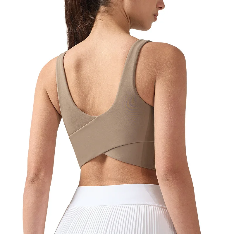 All-in-one Women Cross Sports Underwear High Elasticity Professional Shockproof Fitness Bra Breathable Quick Drying Yoga Bra