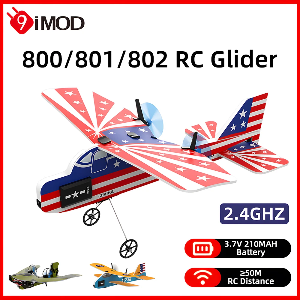 9IMOD RC 飛行機 800 801 802 グライダー 2 チャンネル MPP フォーム航空機スマートジャイロ 2.4GHZ クールライト航空機リモートコントロール飛行機