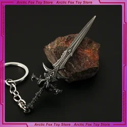 9 cm World of Warcraft Frostmourne Wapen Sleutelhangers Legering Zwaarden Game Randapparatuur Model Metalen Actiefiguren Gift Speelgoed Game Jongens
