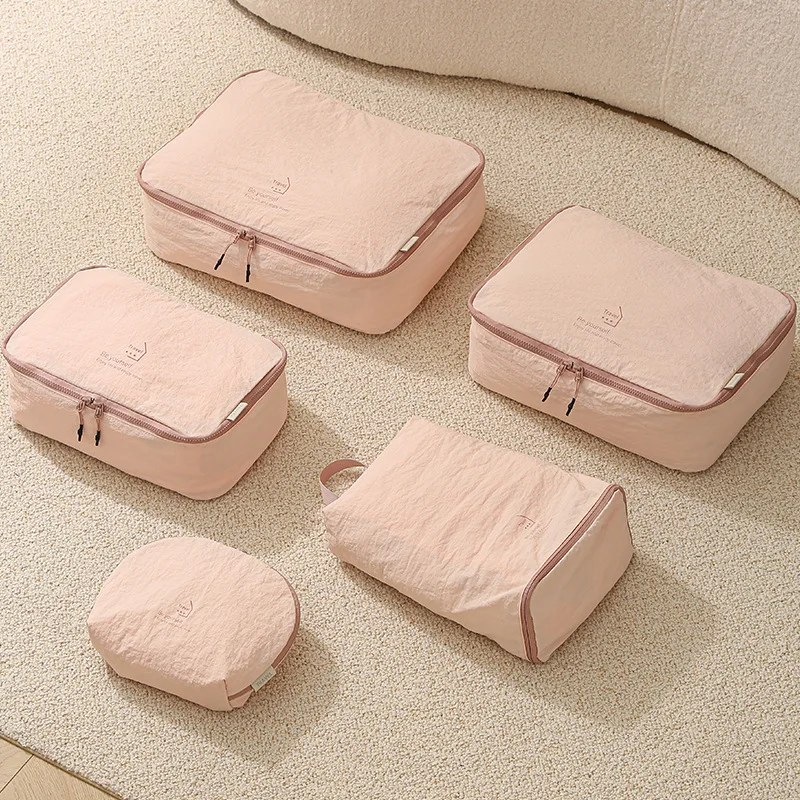 Five-piece Travel Nylon  Multi-functional Storage Bag, Portable Luggage Storage Set,  Student Dormitories Clothing Sorting Bags
