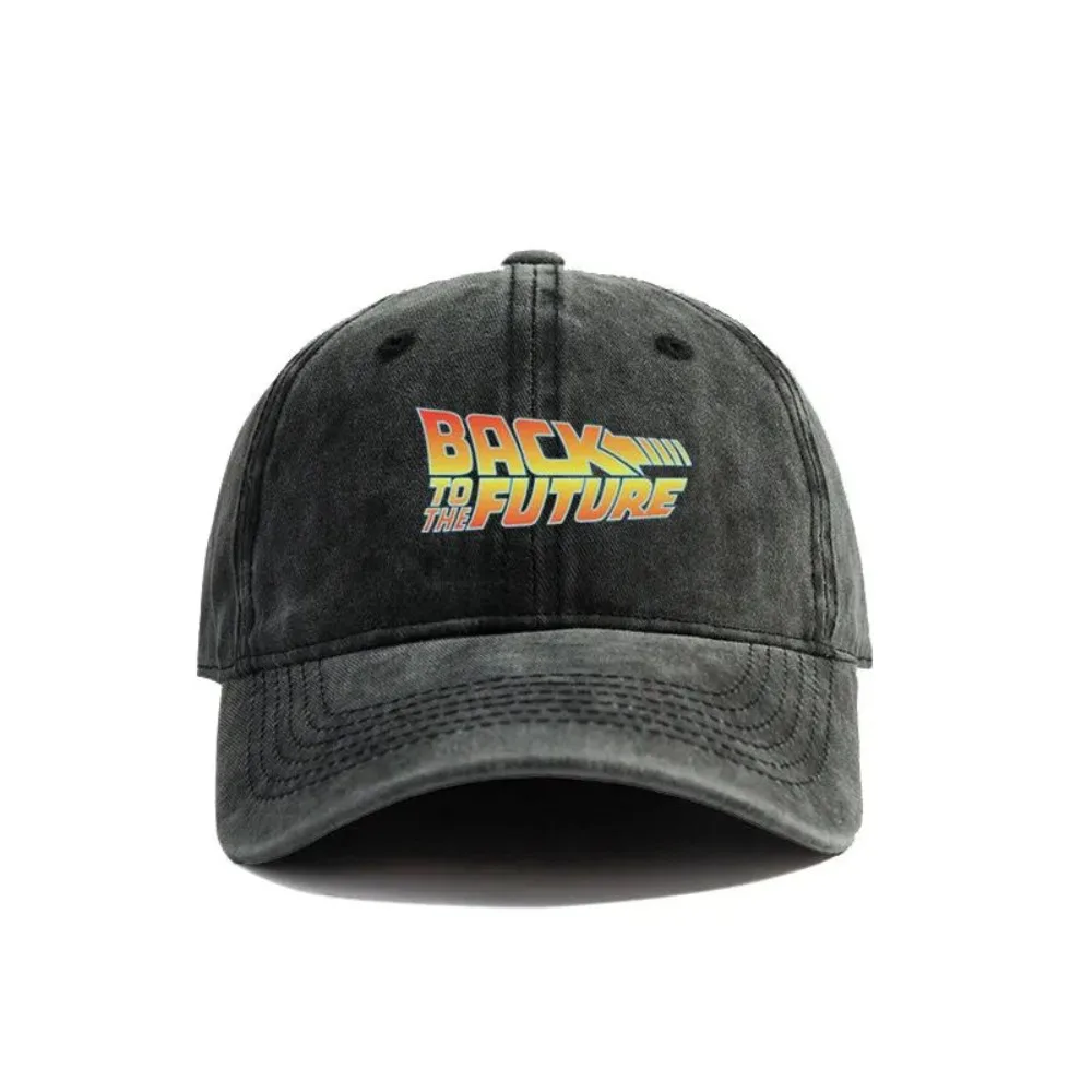 

2026 Back To The Future Baseball Cap Summer Distressed Dad Hats Men Outdoor Adjustable Cotton Caps Outdoor Sun Protection