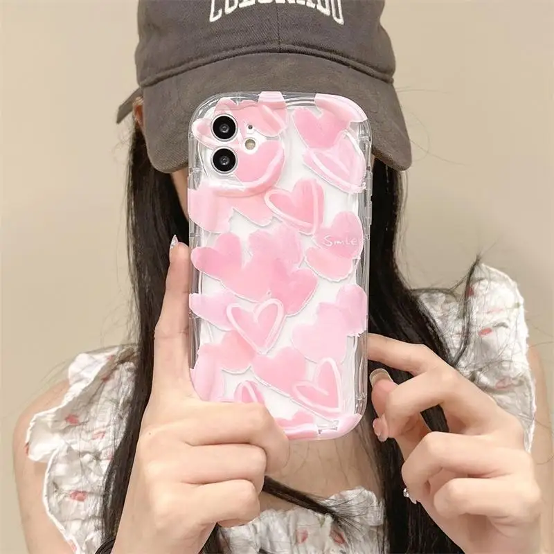 Love Heart Case for VIVO Y03 Y28 Y17S Y21 Y33T Y33S Y21S Y19 Y17 Y11 Y20 Y22S Y02S Y76 Y35 Y36 Y50 Y77 Y55 Y78 Plus Y85 Y93 Y100