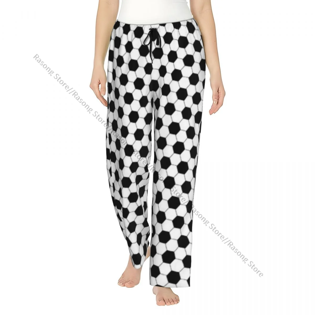

Football Pattern Women Sleep Pants Lounge Pants for Winter Nights
