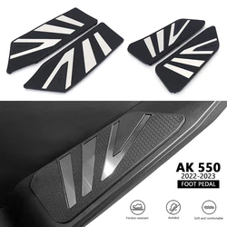 New Accessories For KYMCO AK550 ak550 AK ak 500 2022 2023 Scooter Footrest Footboard Step Foot Plate Rubber+Stainless steel