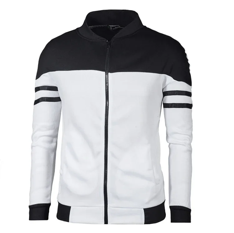 

LIBIELIY Men's New Cardigan, Fashionable Color - Block Design In Autumn, Trendy And Slim - Fit, Long - Sleeved Woolen Fleece Swe