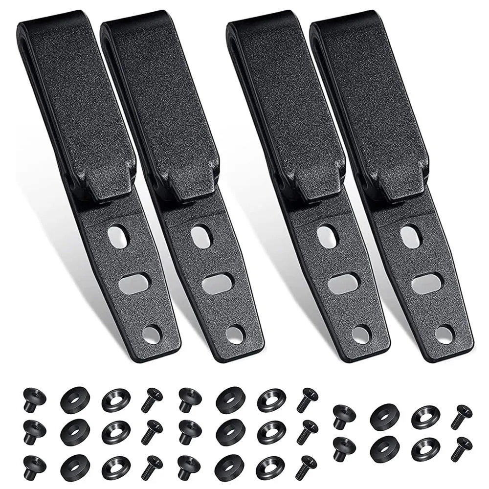 4Pcs Holster Belt Clips Grip Hooks Gun Holster Loop Clamp with Screw Adjustable Molle Adapter with Mounting Hardware for IWB OWB