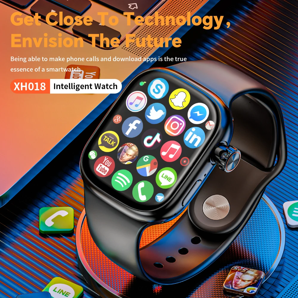 ساعة ذكية S10 Pro Appl للرجال مع 2.29 بوصة Amoled 190 °   كاميرا دوارة GPS WIFI Google Play App Store 5G فتحة بطاقة Sim