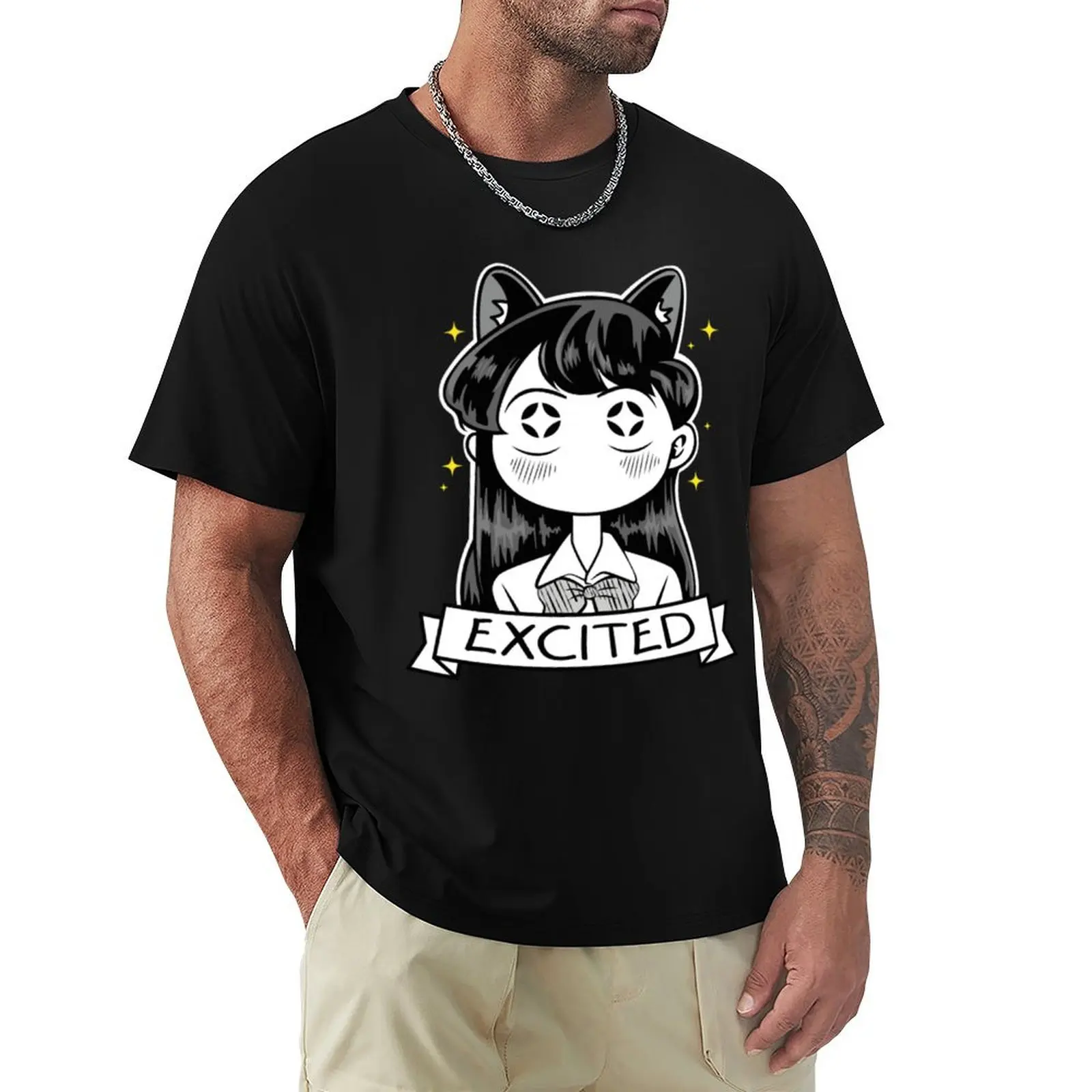 Excited Komi - Komi Can't Communicate Komi San Retro - Shouko Excited T-Shirt t shirts for man cotton soft T-Shirt