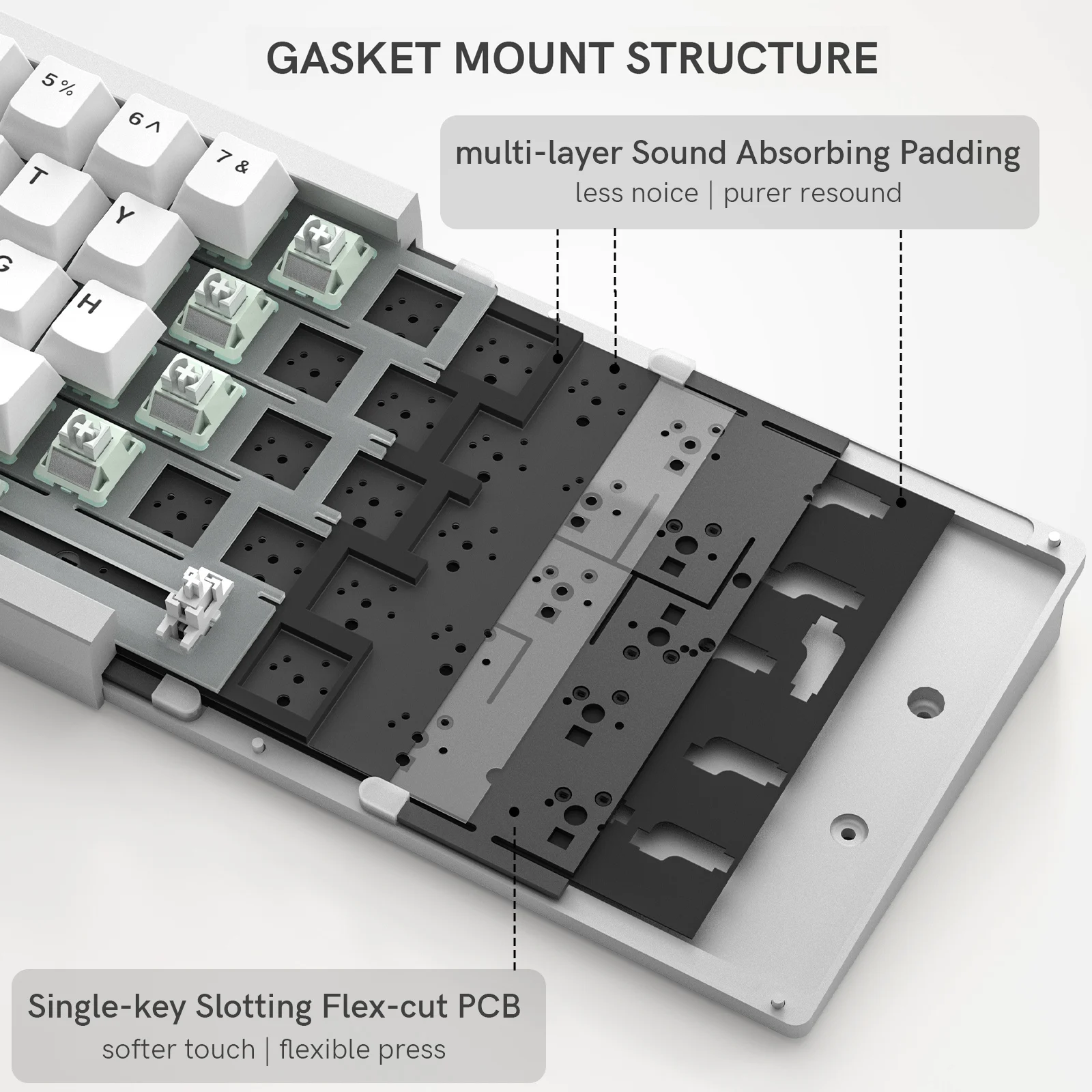 Imagem -02 - Teclado Mecânico de Alumínio Tri-mode Rgb Backlit Gaming Keyboard para Mac Win Sk65 Retro Silver Branco Hot Swap Personalizado