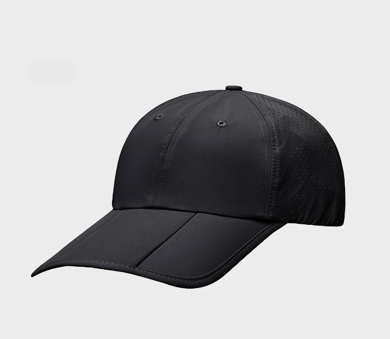 

Summer Cross Border Men's Tri-Fold Baseball Cap Laser Carved Hole Breathable Sun Cap Women's Athleisure Cap