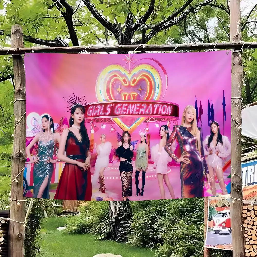 Kpop Group G-Girls S-Generation Printed Large Flag Art Science Fiction Room Home Decor Decor Banner