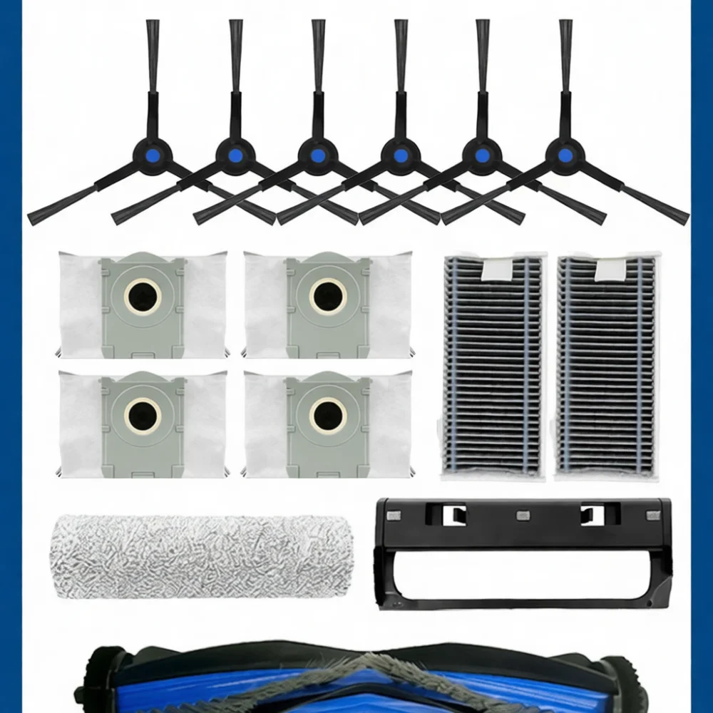 For Ecovacs X8 Pro Omni Series Robotic Vacuum Replacement Parts Main Brush Hepa Filter Mop Cloth Dust Bags Essentials