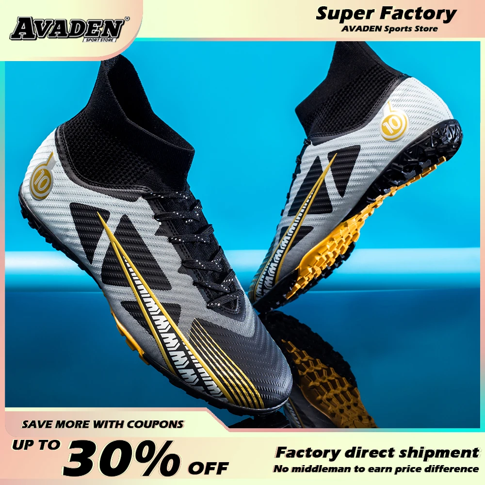 

Soccer Shoes TF/AG High/Low Slip On Soccer Cleats Outdoor Genuine Studded Sneaker Light Comfortable Futsal Football Field Boots