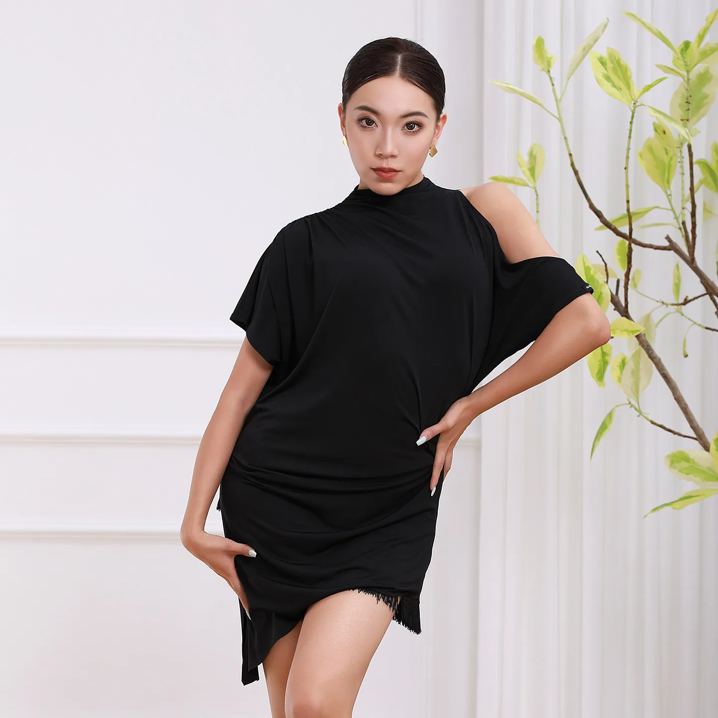 

2026 New Latin Dance Dress For Women Loose Hoodie Tops Samba Chacha Rumba Tango Dress Adult Female Latin Dance Costumes XH4338