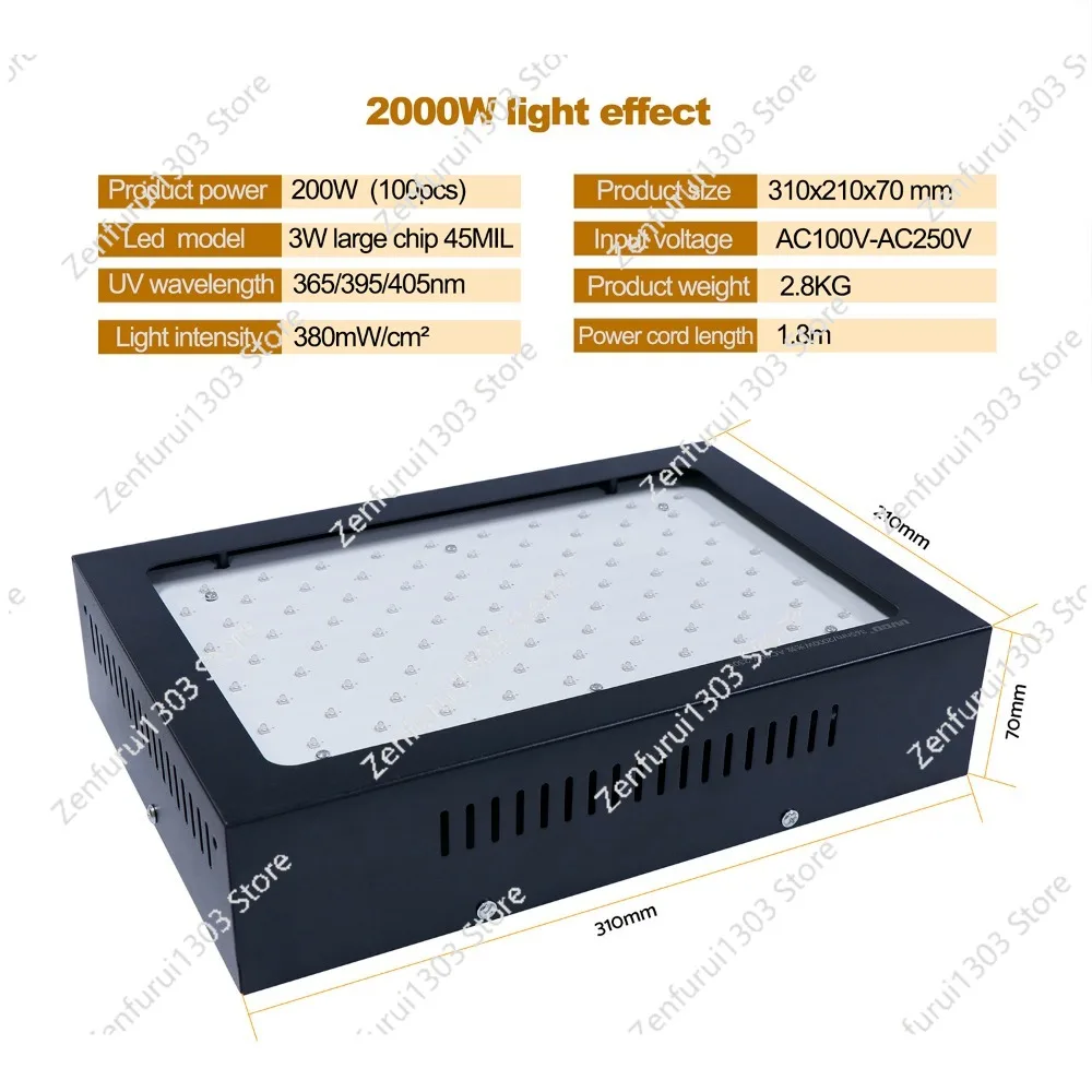 Portable 3s Fast Curing Speed UV 395nm 365nm 405nm UV Light Emitting Diode Curing Lamp UV Glue Curing Lamp