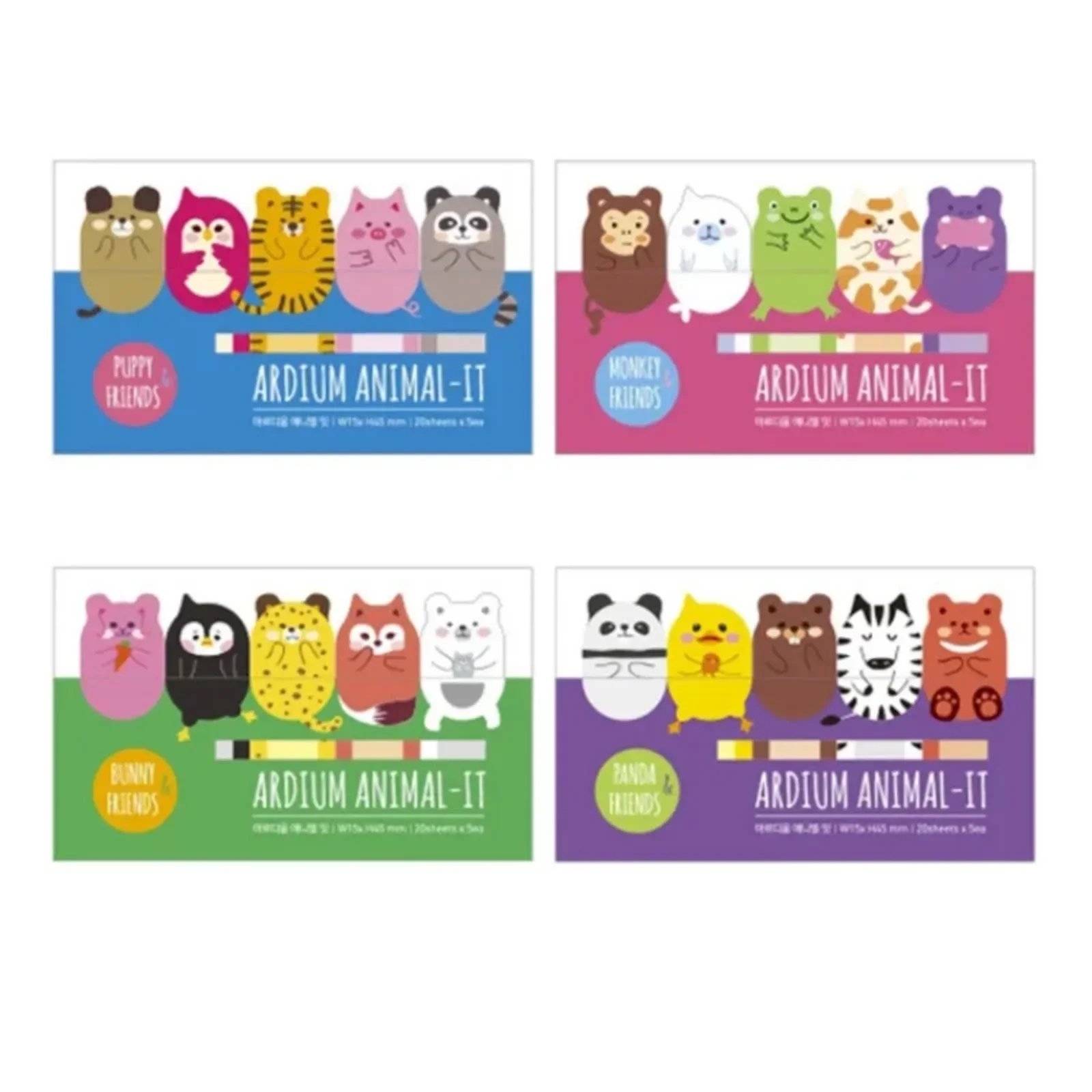 Korean Stationery Cartoon Animal Cute Sit N Times Paste Personality Mini Note Post Sticky Notes Cute Stationary Supplies