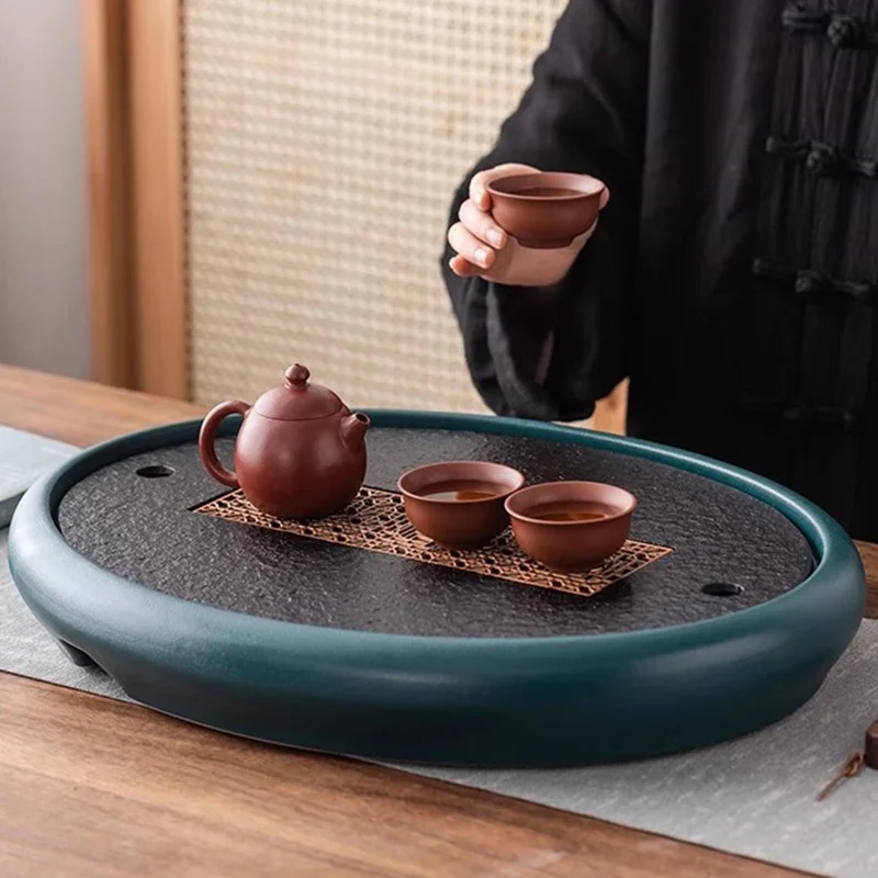 

Stone Japanese Tea Tray Office Fruit Coffeeware Luxury Nordic Kitchen Office Tea Tray Plates Dishes Dining Plateau Home Products