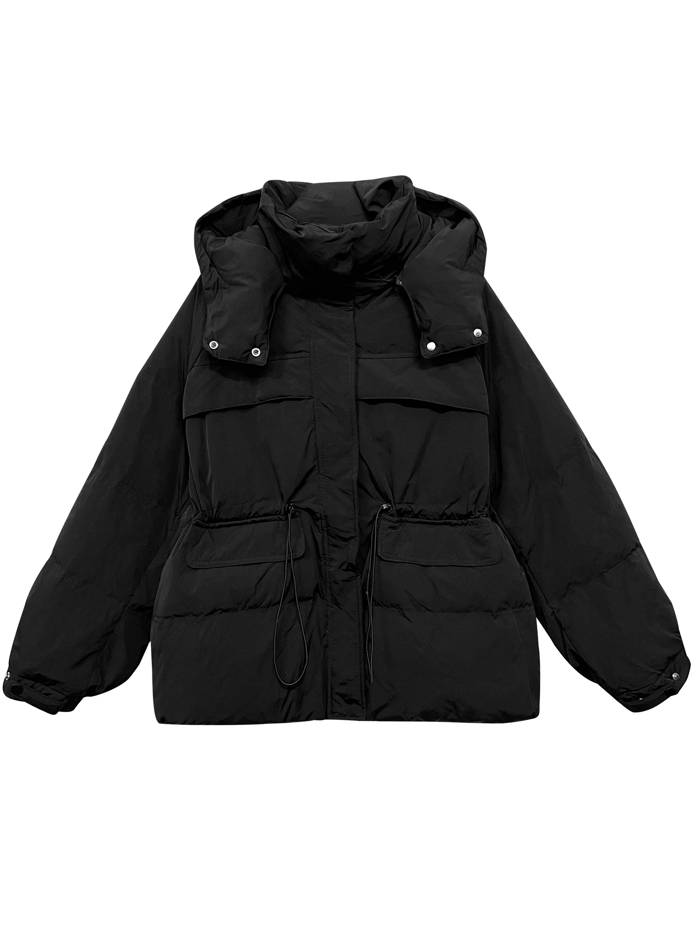 Bonbonfarbene Damen-Daunenjaet-DString-Taille, lockere Passform, Winterfarbe, Faion, schlankmachende Oberbekleidung, koreanische Sle Pendeln