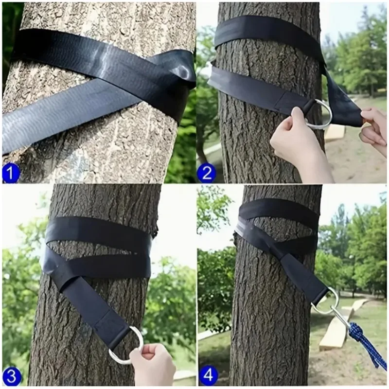 2 PCS Tree Swing Hanging Kit 5ft Swing Straps Holds 2200 Lbs with 2 Safer Lock Snaps Perfect for Swing Seat, Plank, Hammock