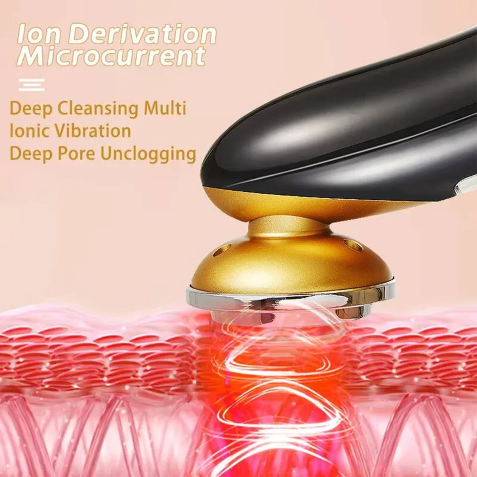 EMS Elettrico Sbiadimento Rughe Texture Ringiovanimento Bellezza Vibrazione Sollevamento Cura del collo Massaggio rassodante della pelle Dispositivo per la cura della pelle