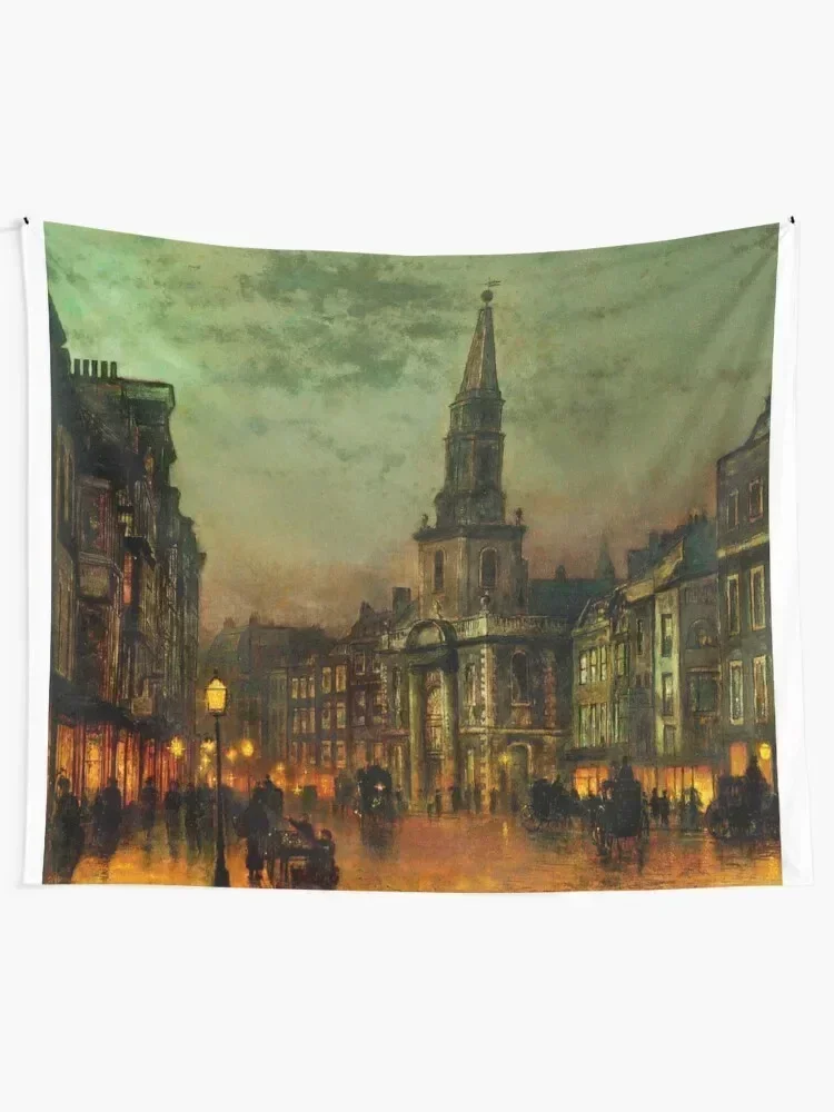 John Atkinson Grimshaw - Blackman Street London Tapestry Bed Room Decoration Home Decorations Aesthetic Tapestry