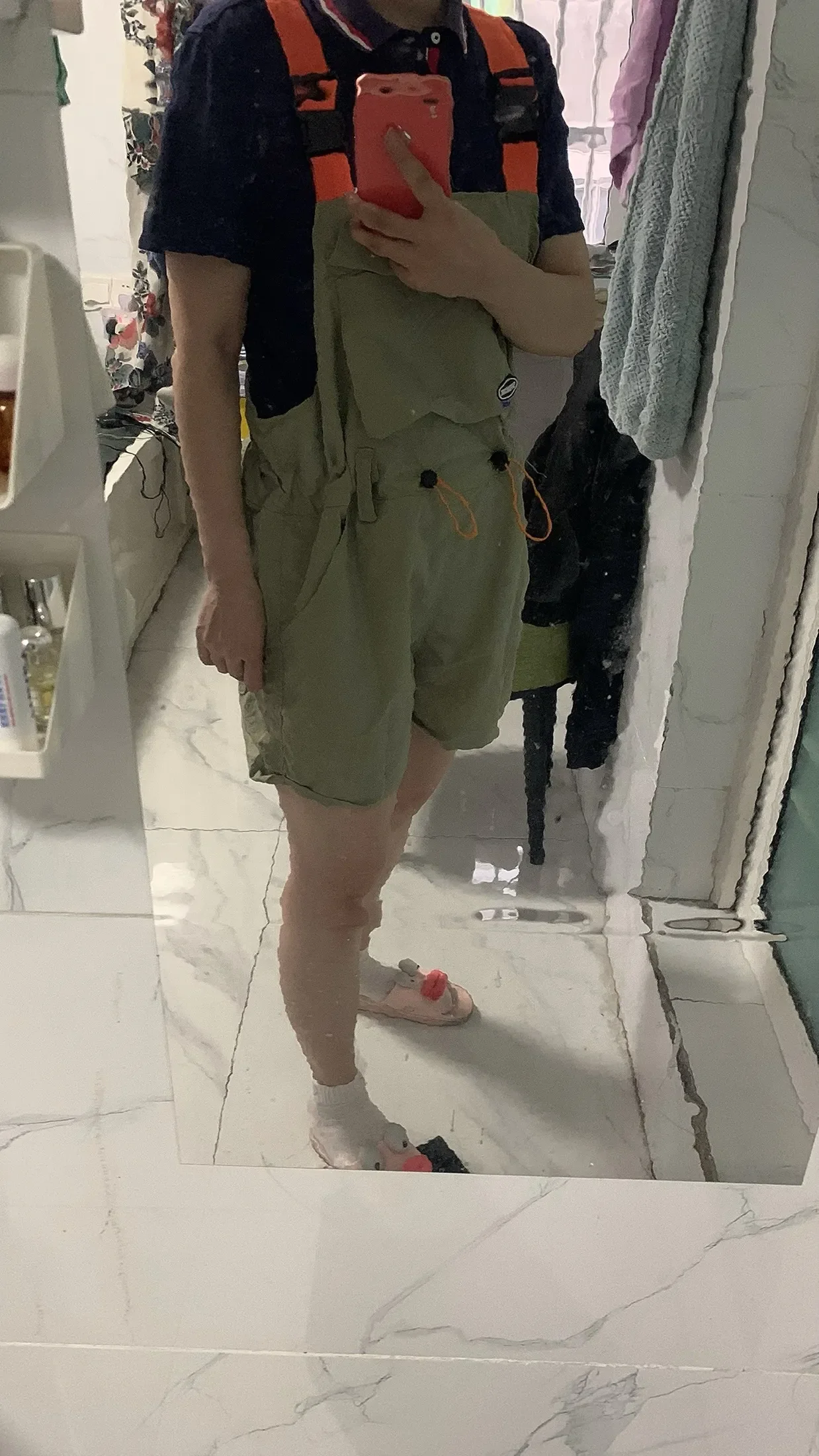 SALIENCY 2025 여름 오버롤 일본식 루즈 스트랩 캐주얼 포켓 드로스트링 허리 와이드 레그 롤드 헴 점프수트 쇼츠