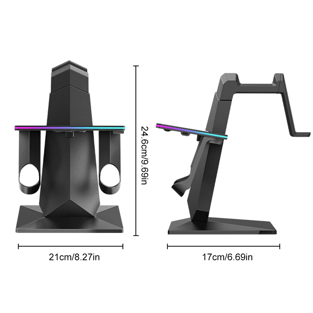 RGB حامل الشحن العمودي ، حامل سماعة الرأس ، حامل العرض وجهاز التحكم ، ميتا كويست 3 ، ميتا كويست 3