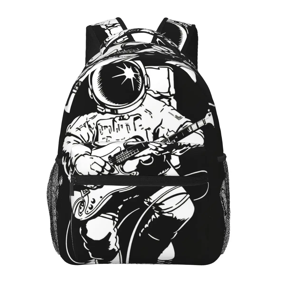 Funny Astronaut Playing Guitar Print Backpacks Boys Girls Bookbag Children School Bags Kids Rucksack Shoulder Bag Large Capacity