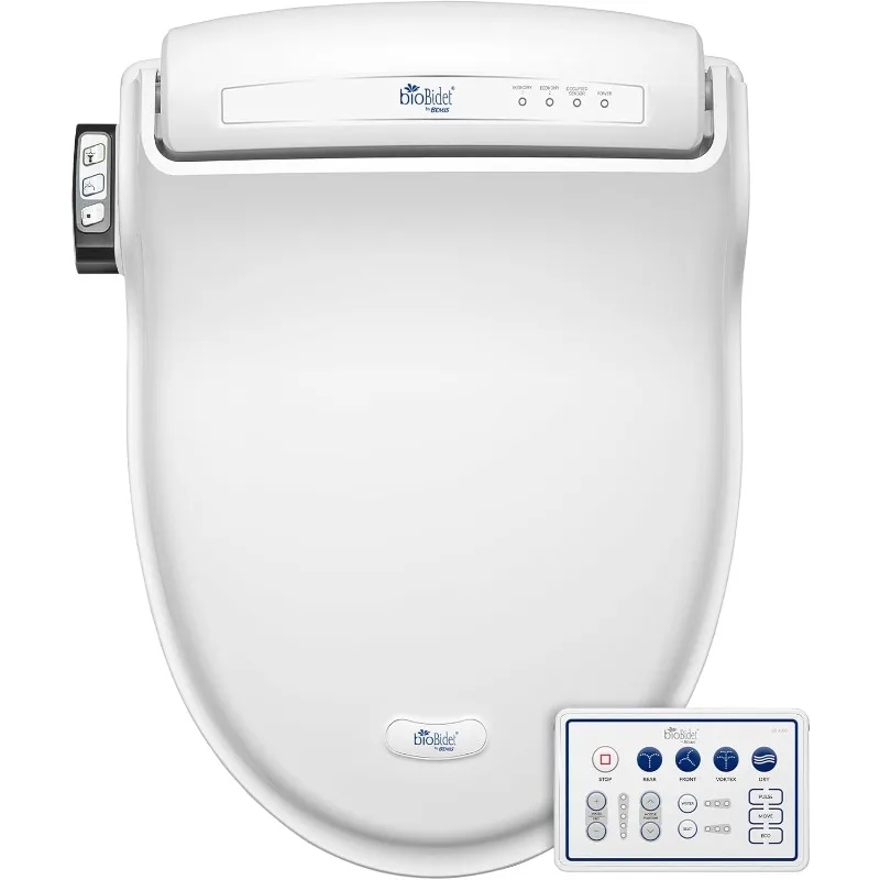 BB1000 Electric Bidet Toilet Seat, Warm Water with Air Dryer, Heated Seat with Slow Close Lid, Remote Control