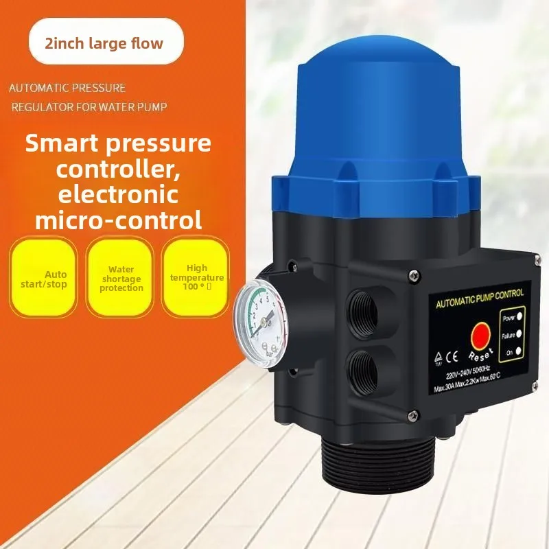 Hot and Cold Water 2 Inch Electronic Pressure Switch Automatic Intelligent Booster Pump Water Shortage Protection Controller