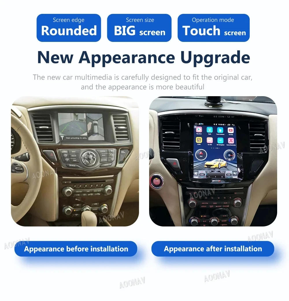 10.4 inch Car Radio For Nissan Pathfinder 2012-2019 Video Player GPS Navigation Carplay Touch Screen Head Unit Stereo Screen