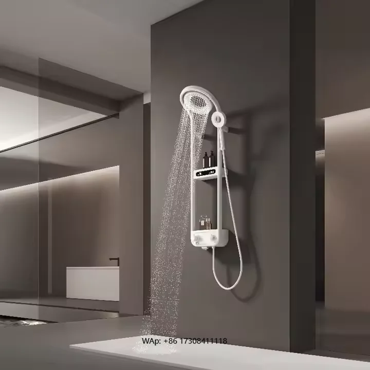 Smart Thermostatic Digital Display Modern Bathroom Shower Set Attractive Plastic Brass Jet Spray Shower Kit Rain Soft