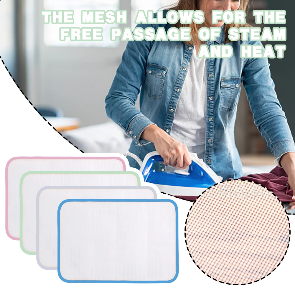 Transparent Mesh Ironing Board Pad Heat Resistant Mesh Ironing Protector Scorch-Saving Ironing Clothes Mat Ironing Accessories