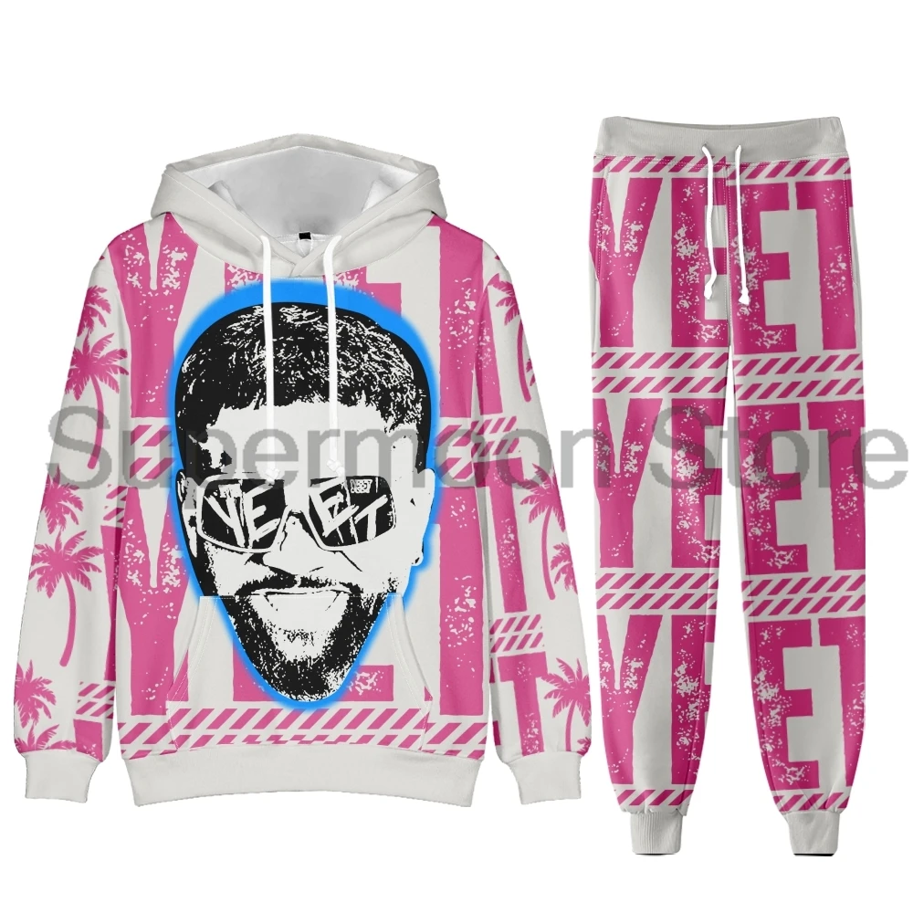 جيي Uso Yeet تأثيري هوديس بنطال رياضي قطعتين مجموعة بلوزات + Sweatpants النساء الرجال العصرية الزي مجموعات