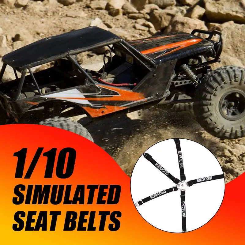 RC Car Simulation Seat Safety-Belt Strap For 1/10 Axial SCX10 90046 Wraith 90048 TRX4 D90 D110 Decoration Parts