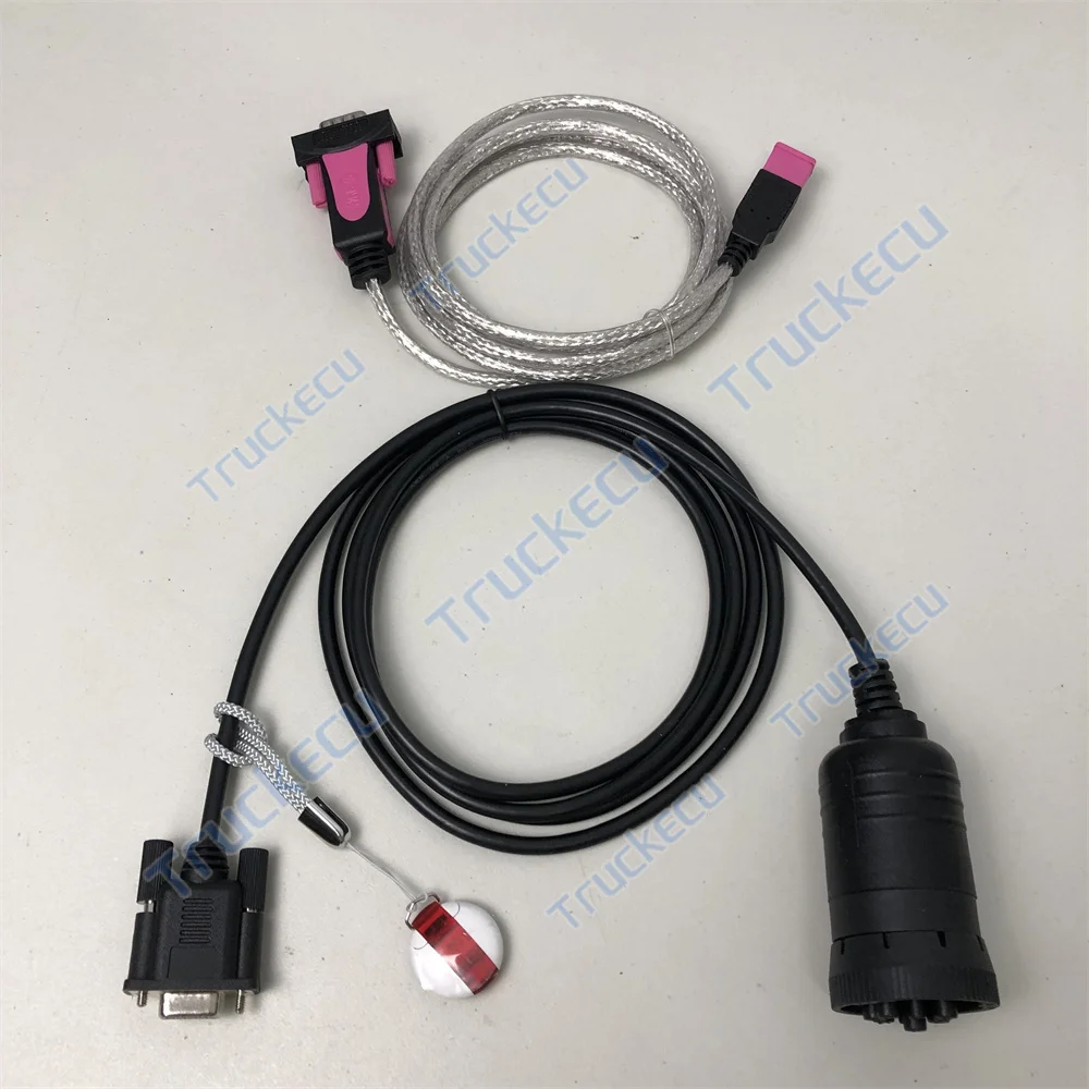 

for Liebherr Heavy Duty Excavator Truck Bulldozer Crane Diagnostic Tool 2.14.2 sculi key dongle DB9 9 pin Deutsch Cable Kit